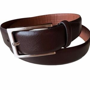 Boconi Brown Leather Mens Dress Belt, 34